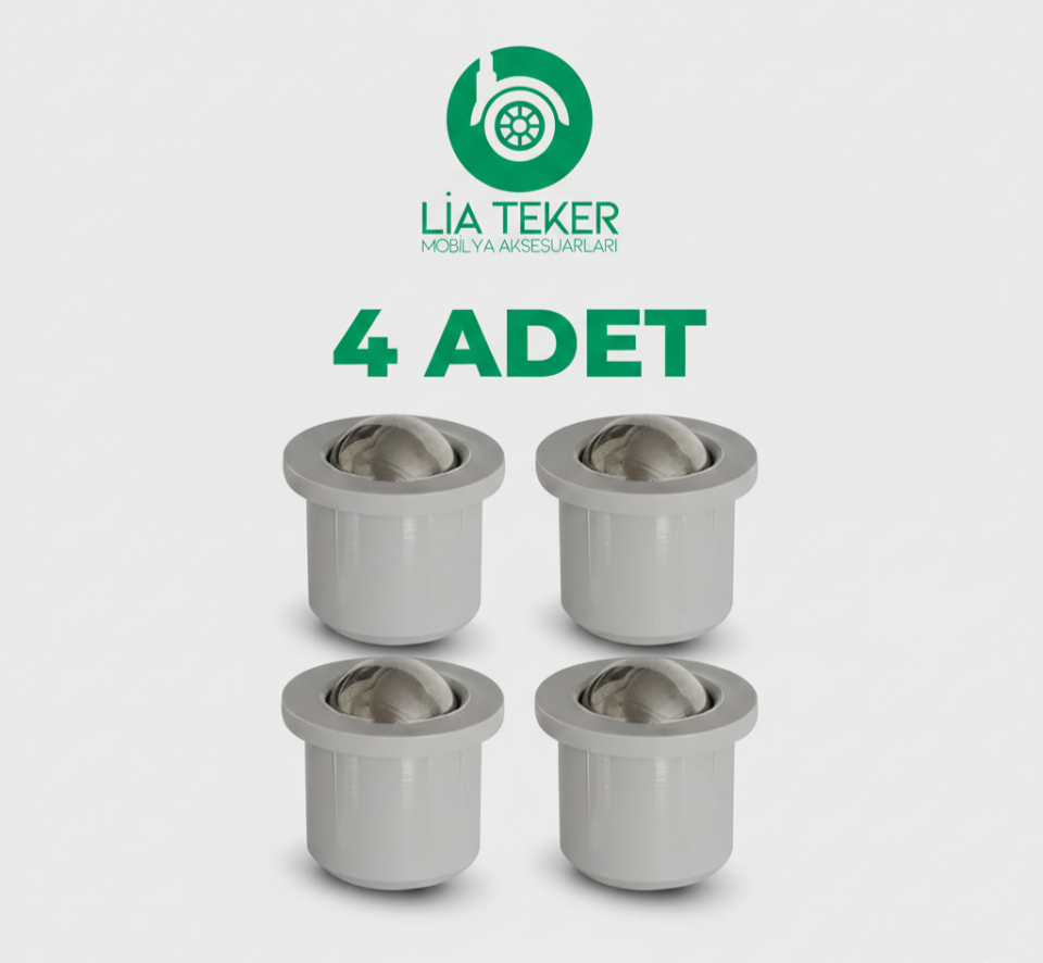 4'LÜ 16 MM GRİ GÖMME TEKERLEK