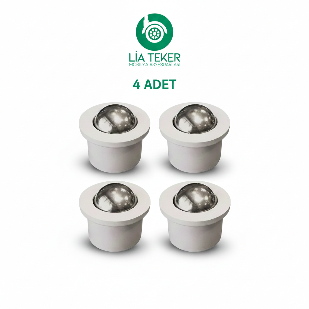 4'LÜ 32 MM GRİ GÖMME TEKERLEK