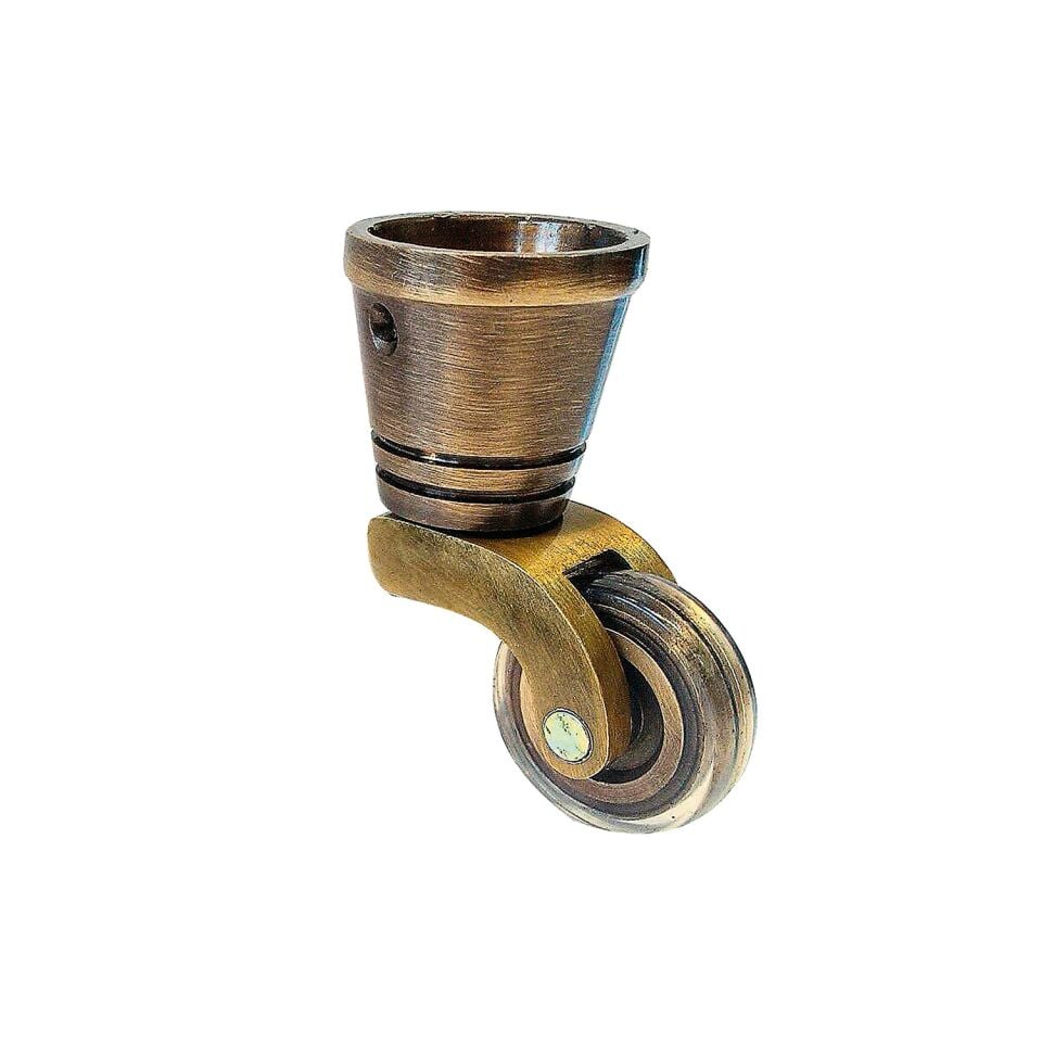 HUNİ GEÇME ANTİK KAPLAMA PİRİNÇ TEKERLEK