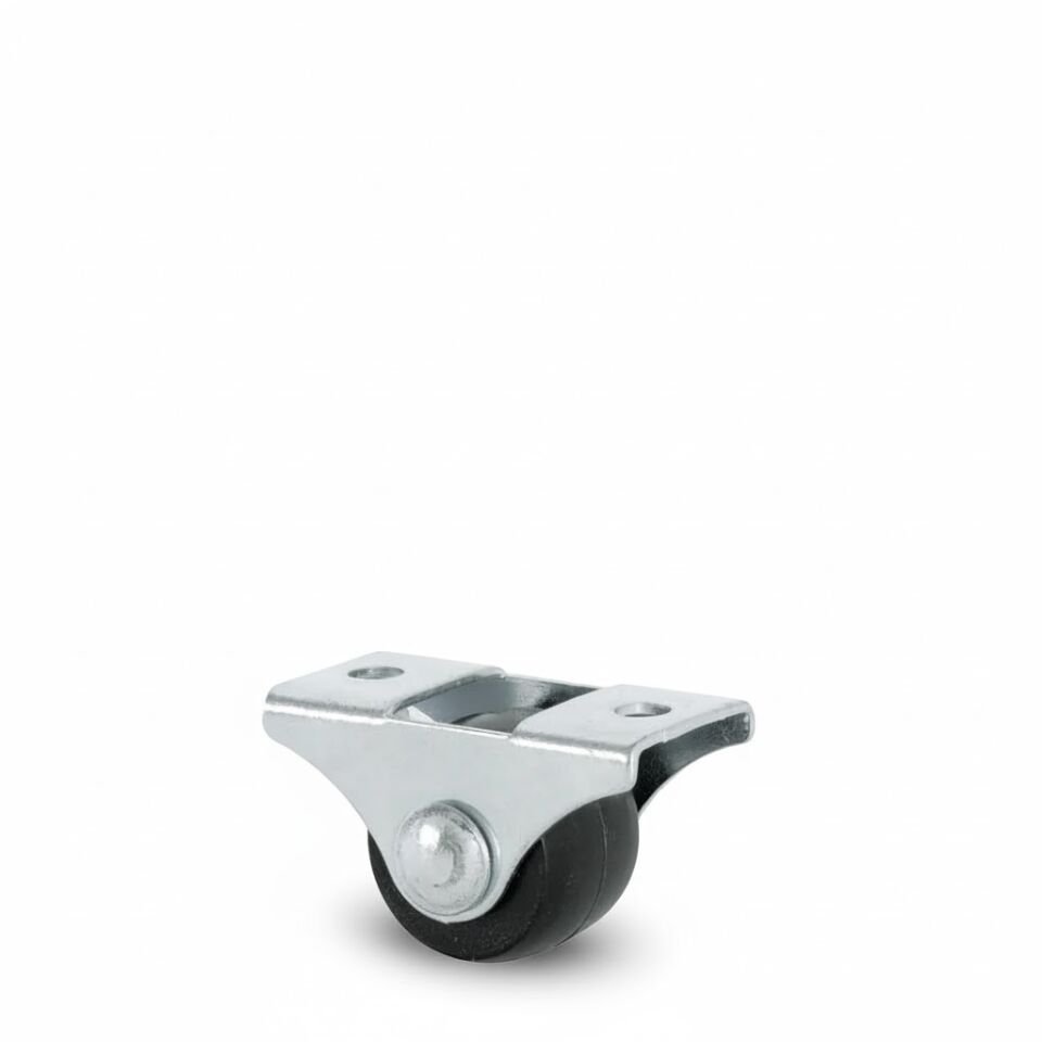 12'Lİ 20 MM GENİŞ SABİT SİYAH TEKERLEK