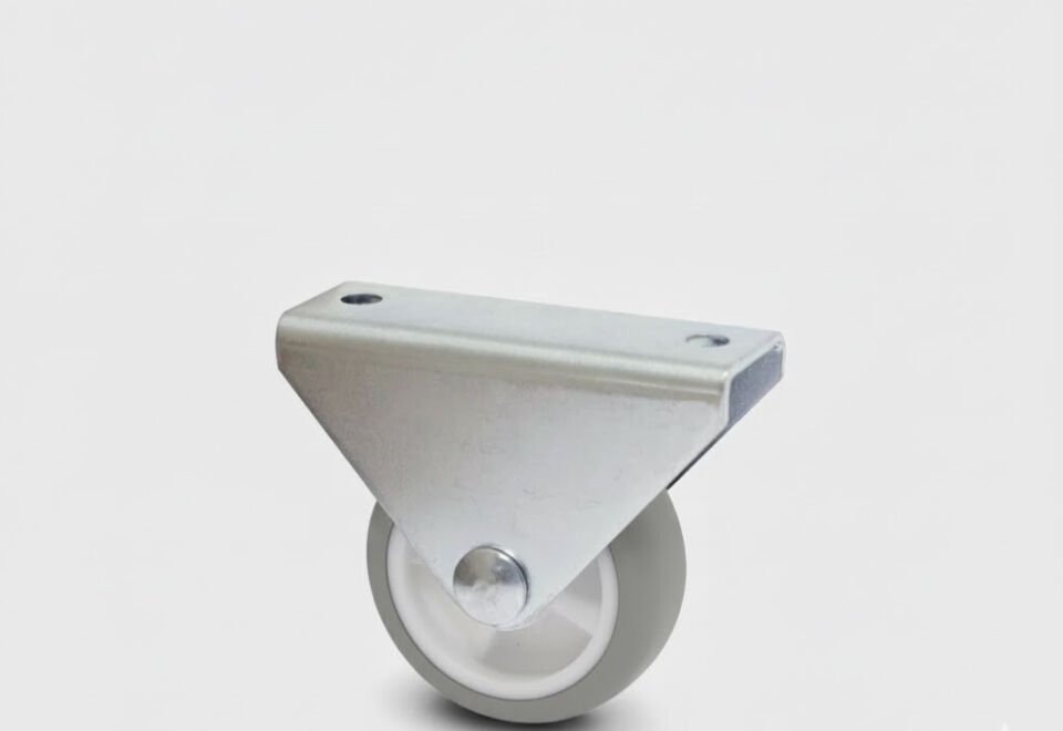 4'LÜ 38 MM SABİT GRİ TPE KAPLAMALI TEKERLEK