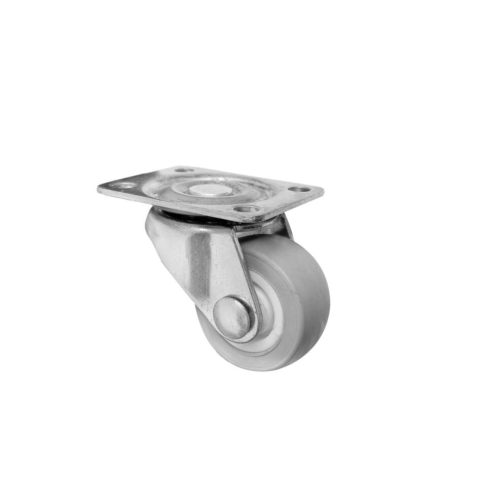 4'LÜ TABLALI BİLYALI 30 MM GRİ TPE TEKERLEK