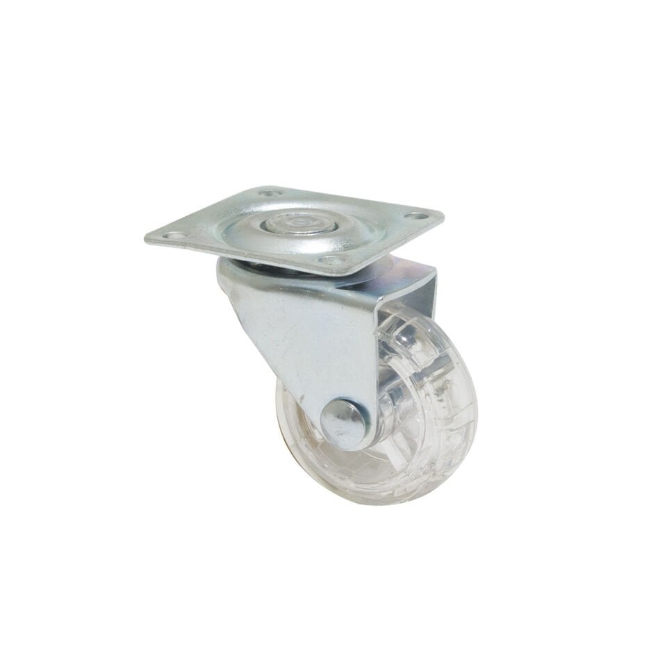 4'LÜ TABLALI BİLYALI 30 MM  GRİ TPE TEKERLEK