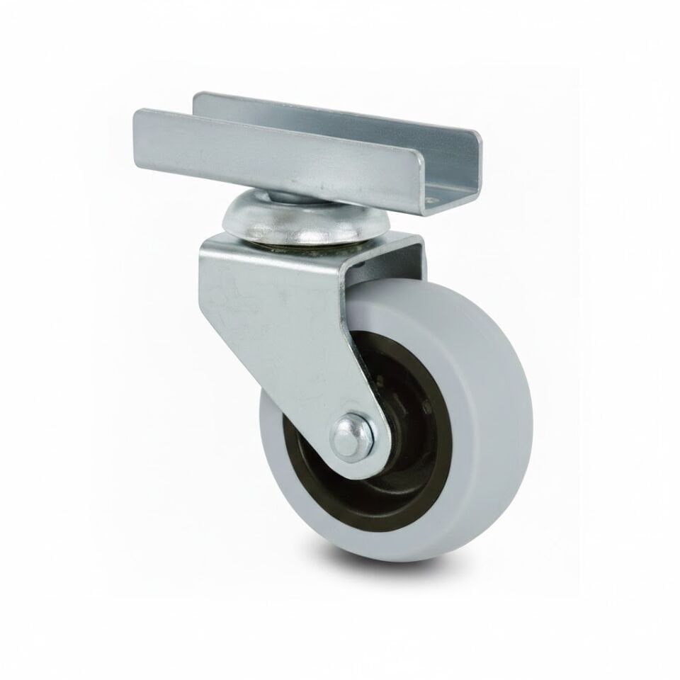 4'LÜ U TABLALI BİLYALI 50 MM GRİ TEKERLEK