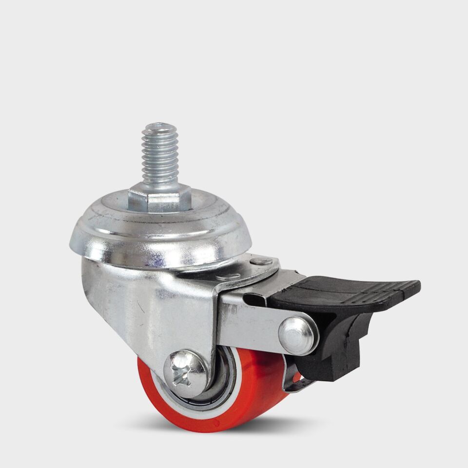 FRENLİ,CİVATALI BİLYALI 35 MM TPE TURUNCU TEKERLEK