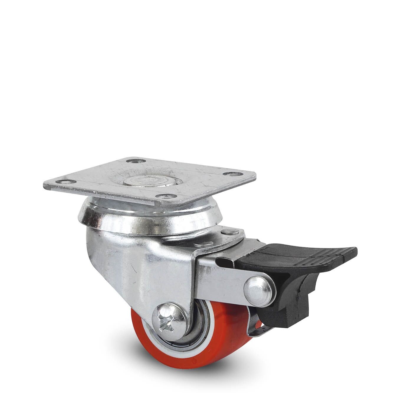 FRENLİ,TABLALI BİLYALI 35 MM TPE TURUNCU TEKERLEK