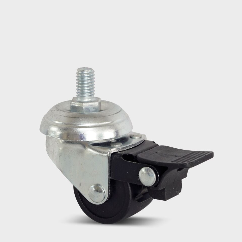 FRENLİ,CİVATALI BİLYALI 35 MM SİYAH TEKERLEK