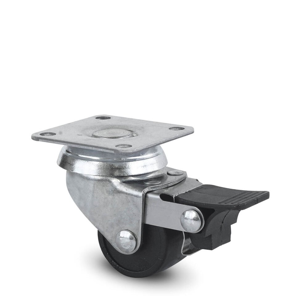 FRENLİ,TABLALI BİLYALI 35 MM SİYAH TEKERLEK