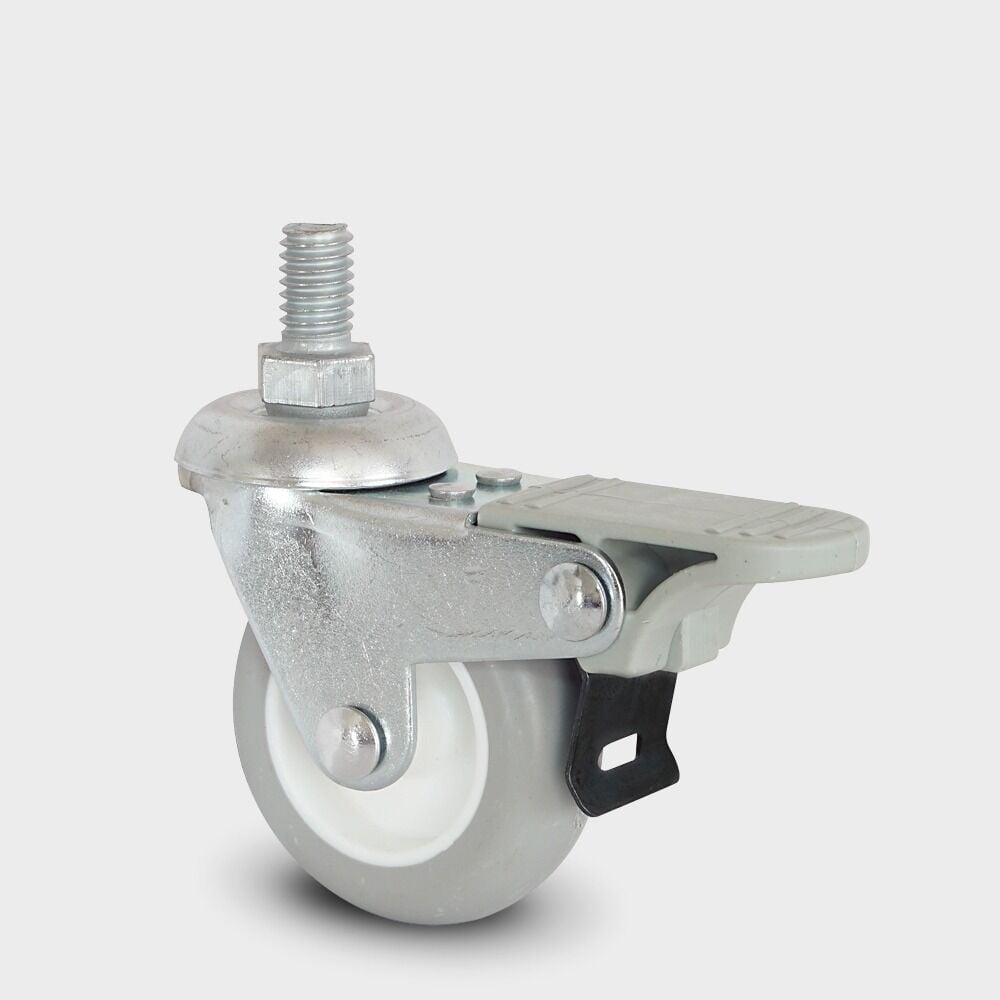 FRENLİ CİVATALI BİLYALI 50 MM GRİ TEKERLEK