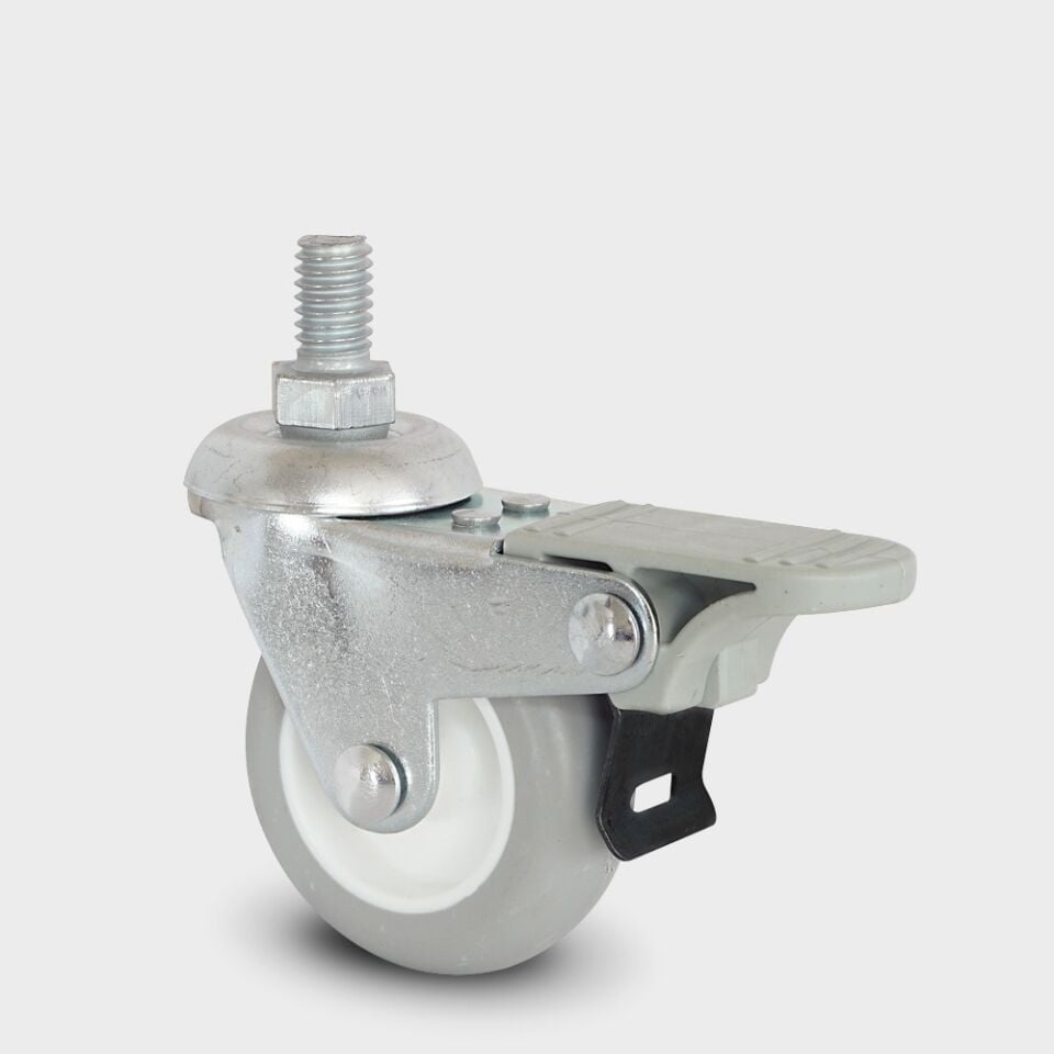 FRENLİ CİVATALI BİLYALI 50 MM GRİ TEKERLEK