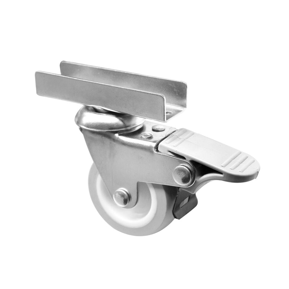 FRENLİ, U TABLALI 50 MM GRİ TEKERLEK