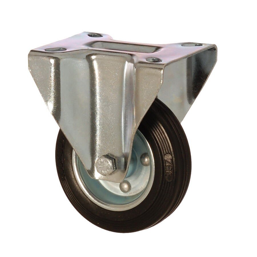 80 MM LASTİK SİYAH SABİT TEKERLEK